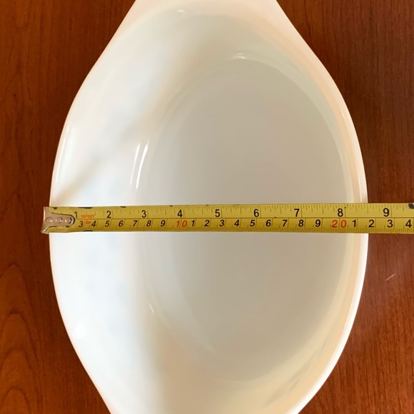 Vintage Pyrex 2.5 Qt oval casserole dish model #045 Gold Acorn Oak Leaf pattern - Picture 10 of 11